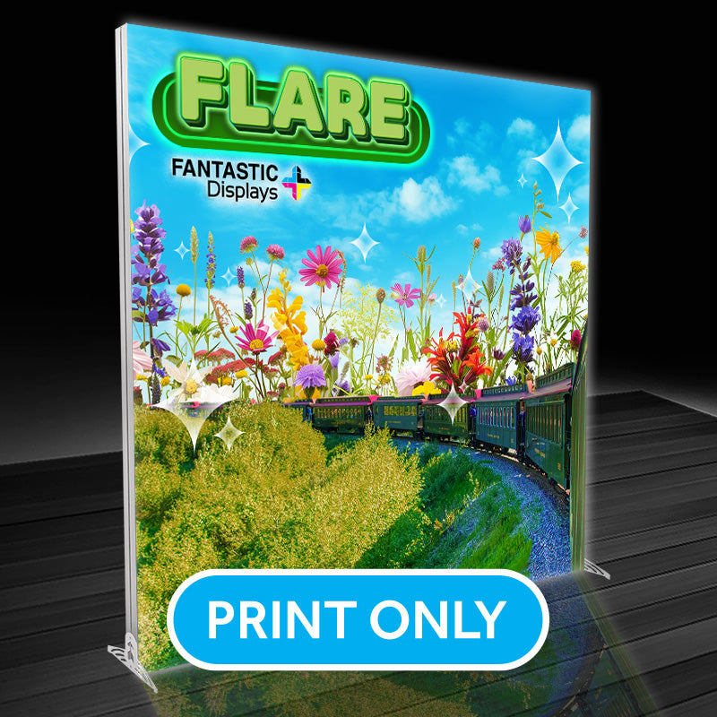 Replacement Flare 96" x 96" Backlit Trade Show Double-Sided Backdrop SEG Display Print