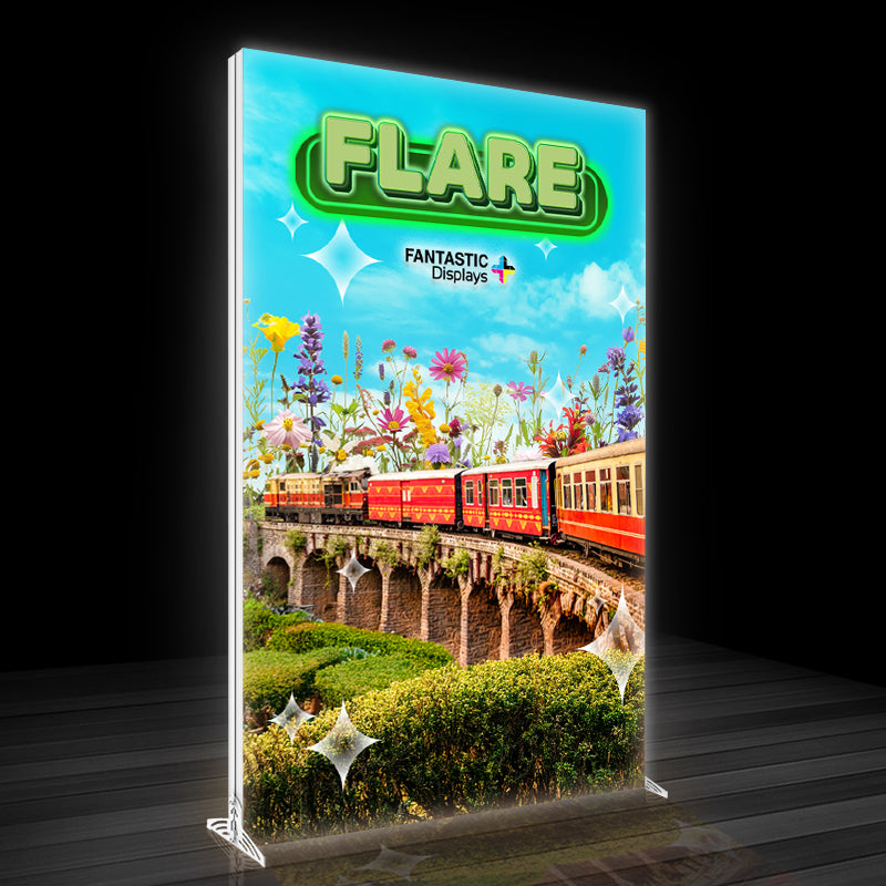 Flare 60" x 96" Backlit Trade Show Backdrop Double-Sided SEG Display