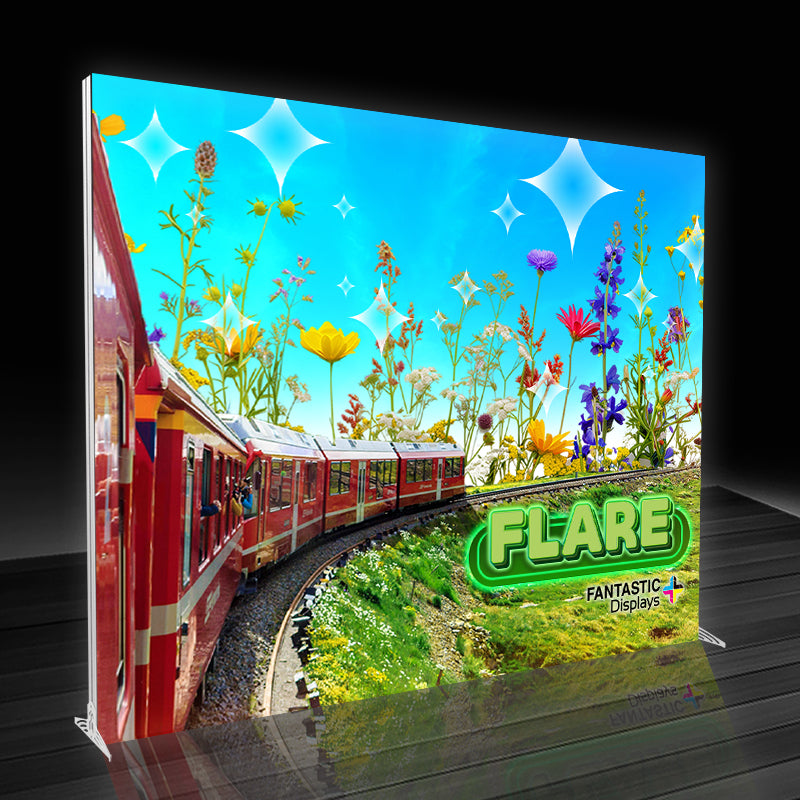 Flare 118" x 96" Backlit Trade Show Double-Sided Backdrop SEG Display