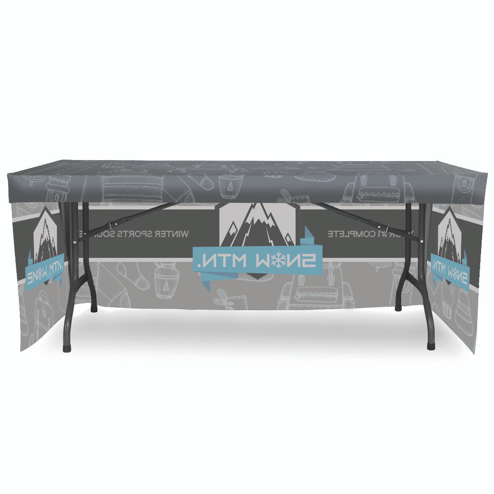 Straight Fit Table Cover Table Throw Printed for Trade Shows