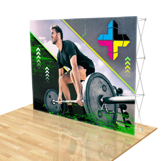 8ft. Stretch Fabric Pop Up Display for Trade Shows