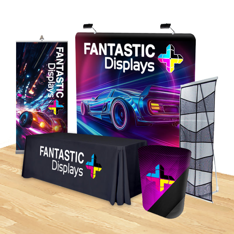 Venture Trade Show Standard Booth Package (A) w/ Straight Tube Display