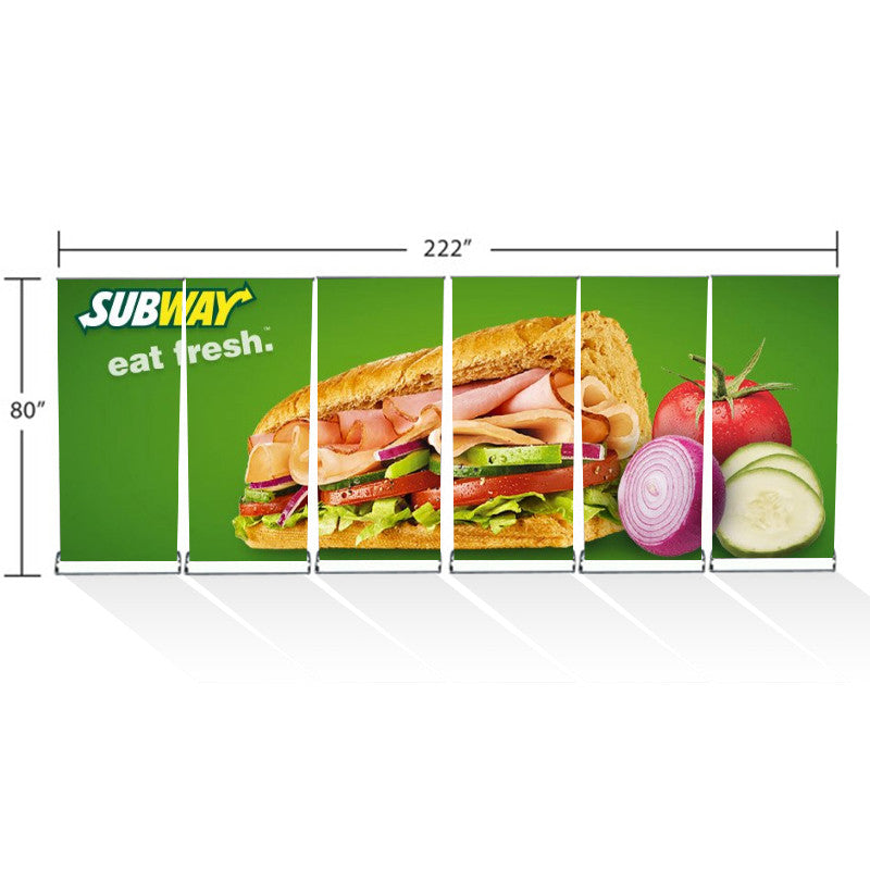 20ft. Retractable Banner Stand Wall - Premium Trade Show Backdrop