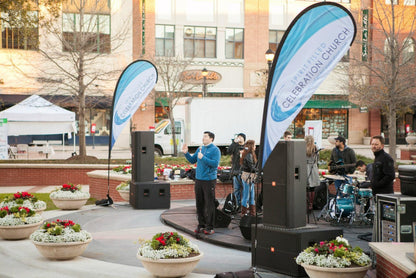 8ft. Custom Teardrop Advertising Flag Kit with Banner