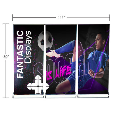 10ft. Retractable Banner Stand Wall - Premium Trade Show Backdrop
