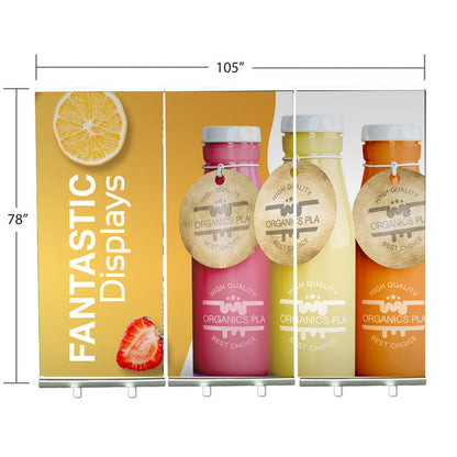 10ft. Retractable Banner Stand Wall - Economy Trade Show Backdrop