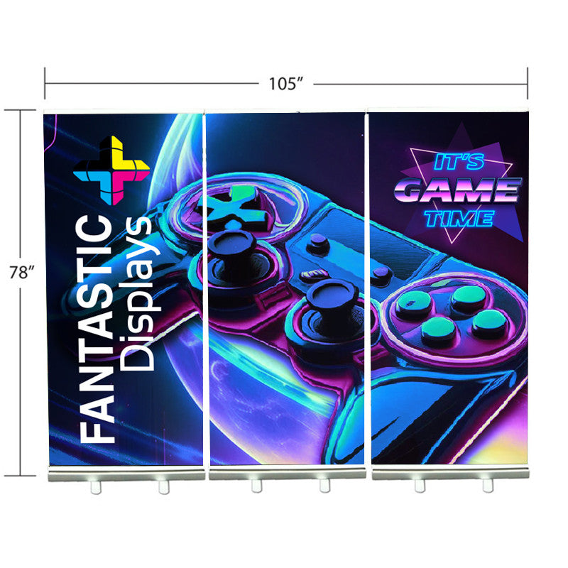 10ft. Retractable Banner Stand Wall - Economy Plus Trade Show Backdrop