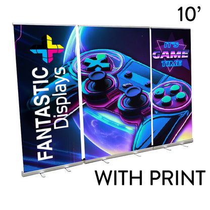 10ft. Retractable Banner Stand Wall - Economy Plus Trade Show Backdrop