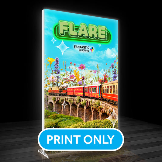 Replacement Flare 60" x 96" Backlit Trade Show Backdrop Double-Sided SEG Display Print