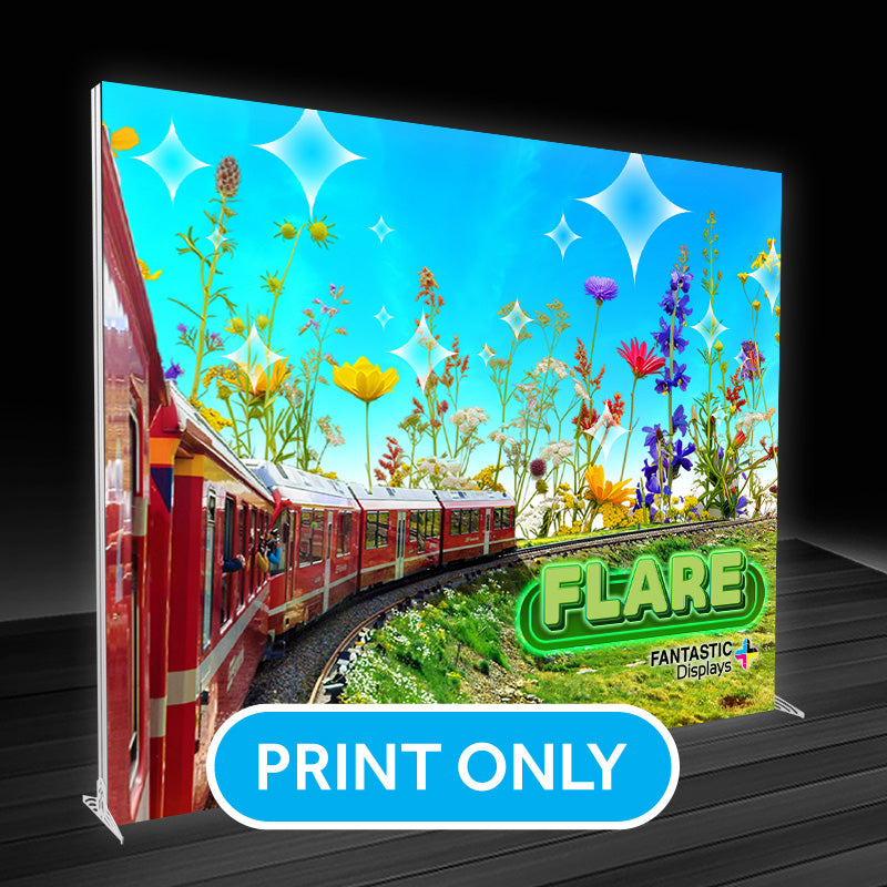 Replacement Flare 118" x 96" Backlit Trade Show Double-Sided Backdrop SEG Display Print