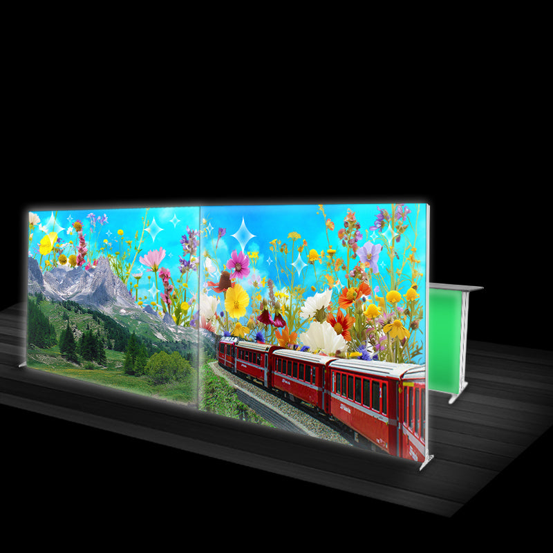 Flare 20ft. Backlit Trade Show Booth Backdrop Wall Kit SEG Display