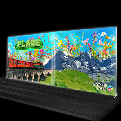 Flare 20ft. Backlit Trade Show Booth Backdrop Wall Kit SEG Display