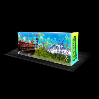 Flare 20ft. Backlit Trade Show Booth Backdrop Wall + Pillars Kit SEG Display