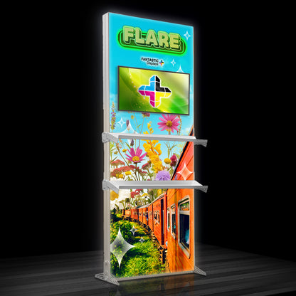 Flare 36" x 96" Backlit Trade Show Backdrop Double-Sided SEG Display