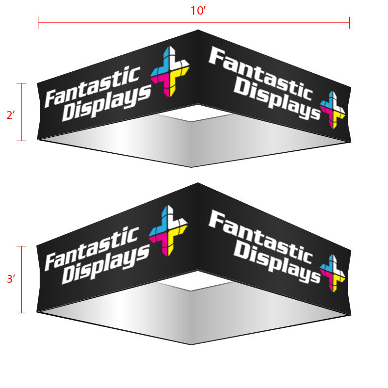 12ft. Square Hanging Banner - Trade Show Booth Overhead Display Sign