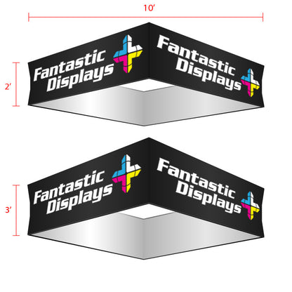 12ft. Square Hanging Banner - Trade Show Booth Overhead Display Sign