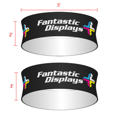 5ft. Circular Hanging Banner - Trade Show Booth Overhead Display Sign