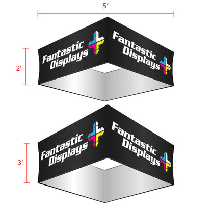 5ft. Square Hanging Banner - Trade Show Booth Overhead Display Sign