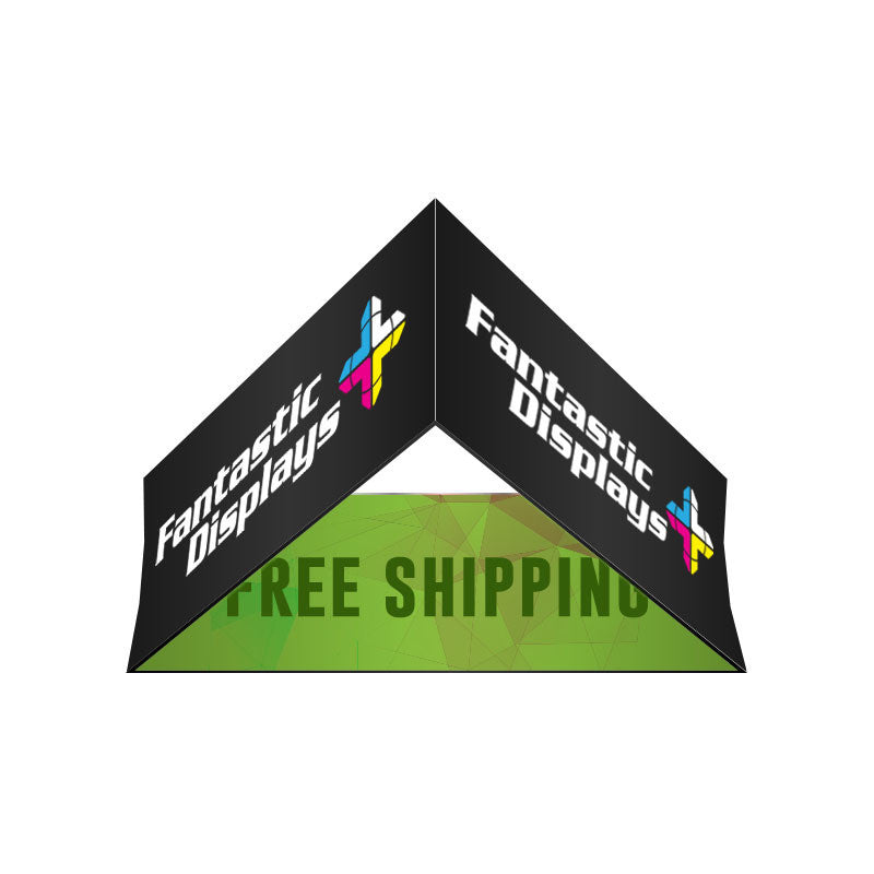 Triangular Sign Display 10ft. & 12ft. Triangular Hanging Banner - Trade Show Booth Overhead ...