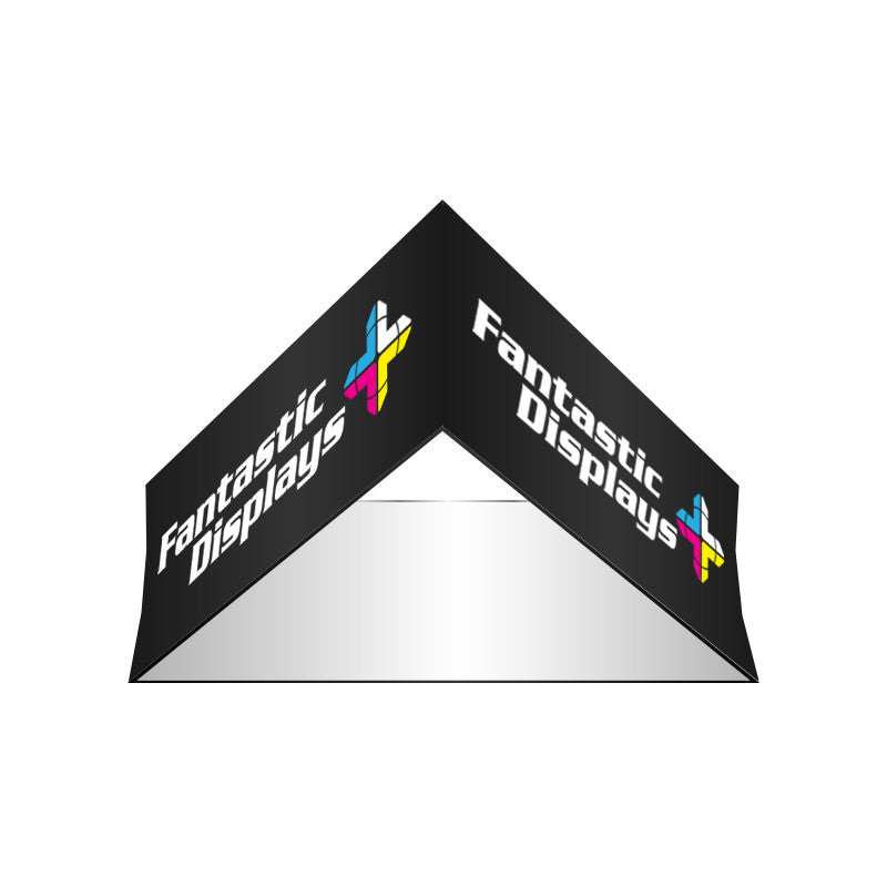 8ft. Triangular Hanging Banner - Trade Show Booth Overhead Display Sign
