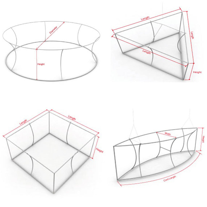 10ft. Triangular Hanging Banner - Trade Show Booth Overhead Display Sign