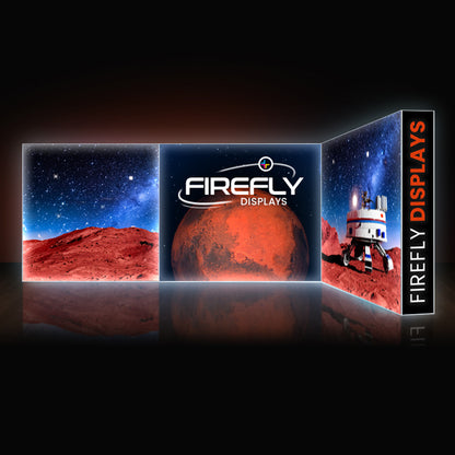 Firefly 18ft. Backlit L-Shaped Corner SEG Trade Show Booth Environment (C)