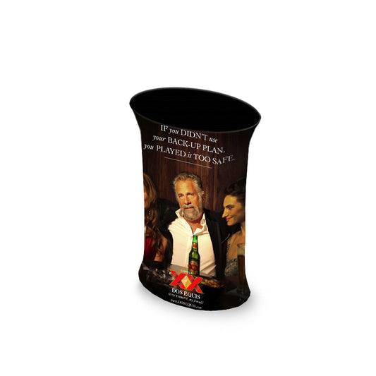 Oval Fabric Display Podium