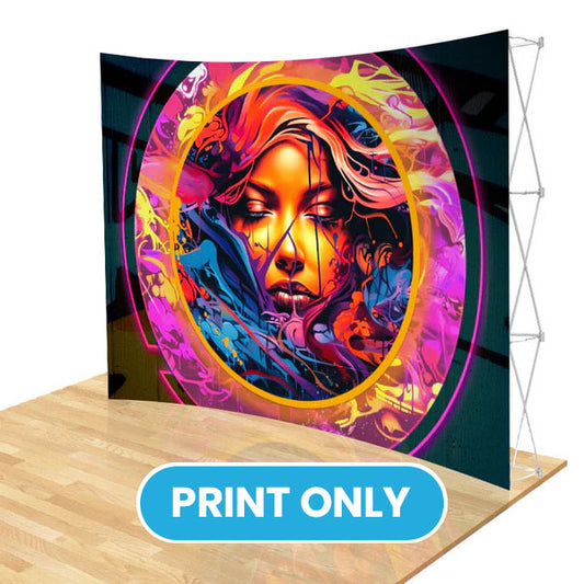 10ft. Curve Pop Up POP03C Fabric Print Replacement