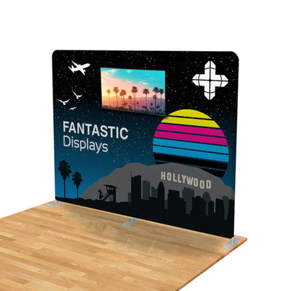 10ft. TV Integrated Straight Fabric Tube Display for Trade Shows