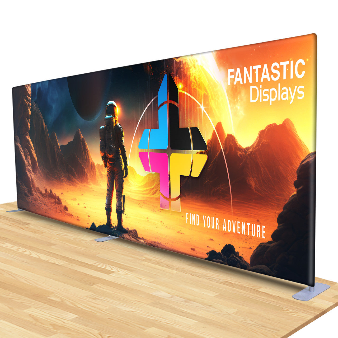 20ft. Straight Fabric Tube Large Trade Show Display