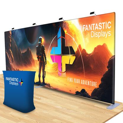 20ft. Straight Fabric Tube Large Trade Show Display (POP08)