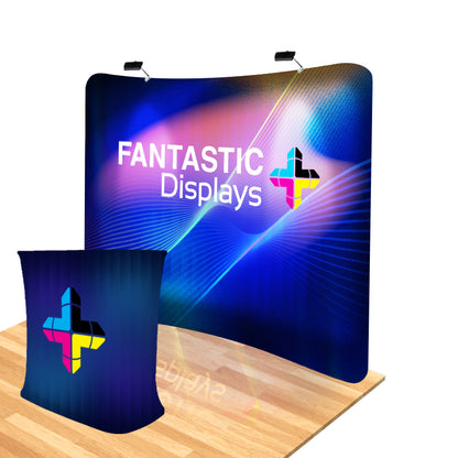 10ft. Curved Fabric Tube Display for Trade Shows