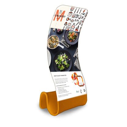 36" S-Curved Fabric Tube Banner Stand