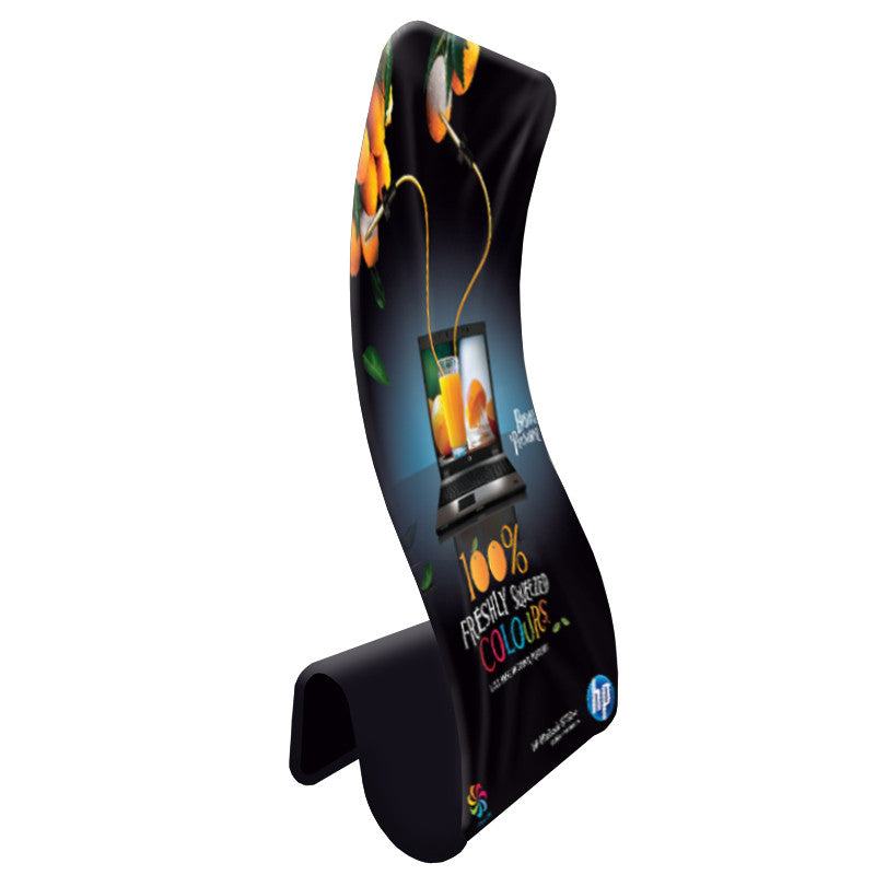 36" S-Curved Fabric Tube Banner Stand