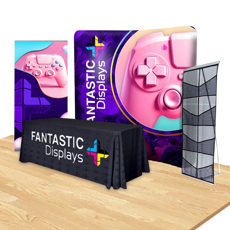 Venture Trade Show Standard Booth Package (A) w/ Curved Tube Display