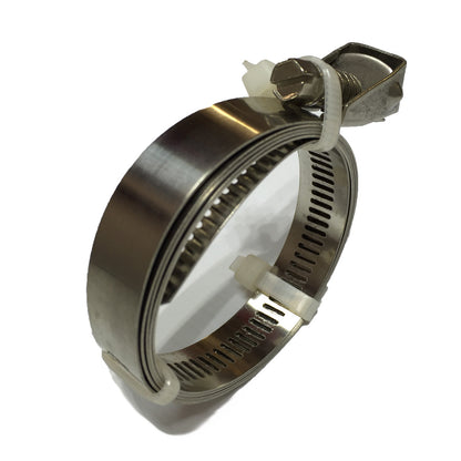 40" Adjustable Stainless Steel Hose Clamp, Duct Clamp, Pipe Clamp, Air Ducting Clamp With Flex Worm Drive, Quick Release Hose Clamps