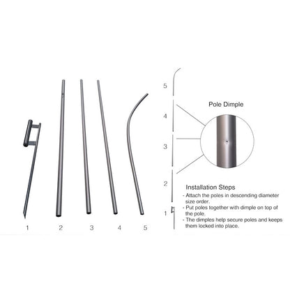 16ft. Full Color Custom Advertising Flag Banner Kit