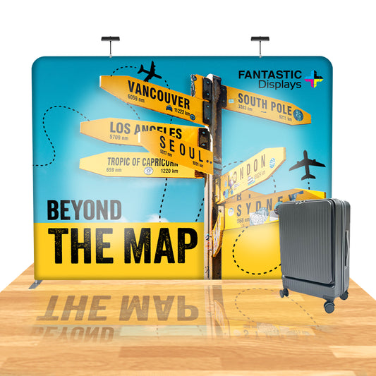10ft. Straight Fabric Tube Backdrop Travel Package