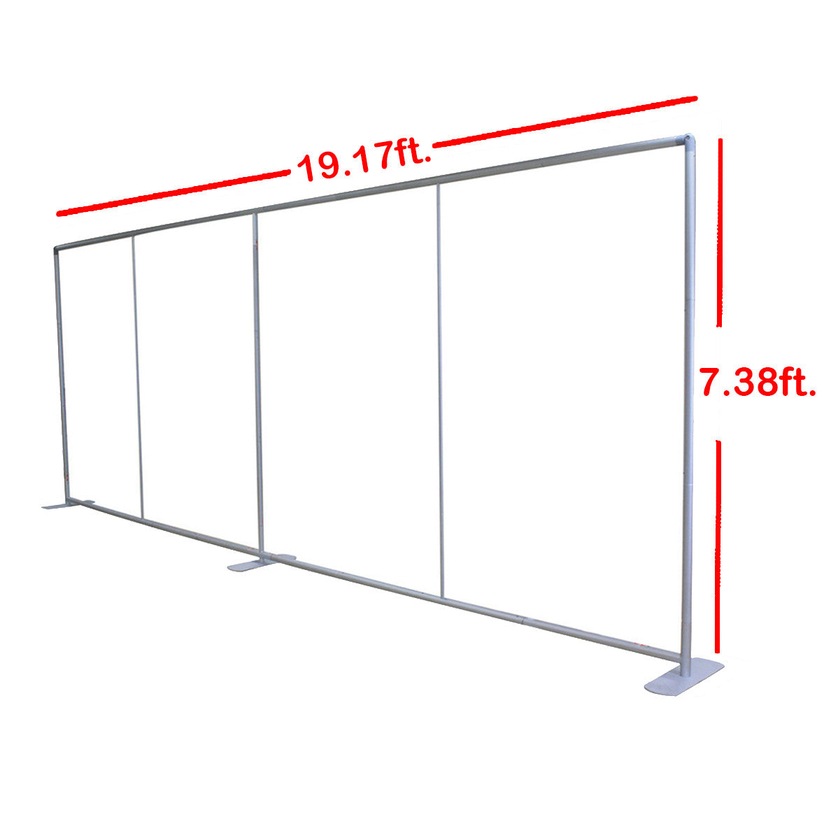 20ft. Straight Fabric Tube Large Trade Show Display