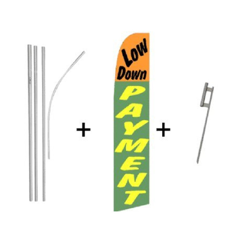 16ft. Full Color Custom Advertising Flag Banner Kit